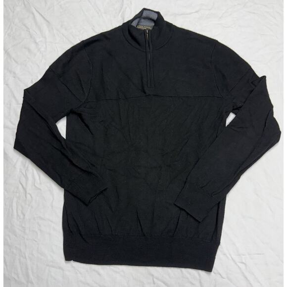 Ethan Pierce 100% Extra Fine Merino Wool Sweater, Men’s Size Small Black - Picture 5 of 8